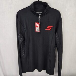 Snap-on Tools Performance Racing Mens XL Black 1/4r Zip Pullover Red Logo NWT